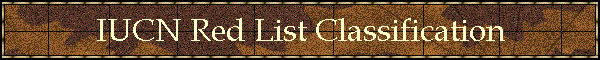 IUCN Red List Classification